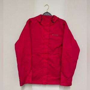 Red Columbia Sportswear windbreaker jacket